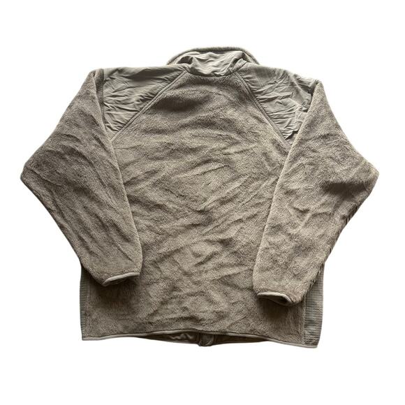 U.S. Army Beige/Tan Cold Weather Jacket Fleece Gen3 Polartec Made in USA - Picture 2 of 8